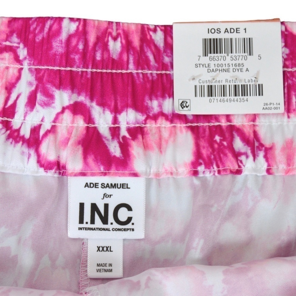 Ade Samuel for INC Printed Wide-Leg Trousers,‎ Daphne Dye Pink Floral Size XXXL - Picture 5 of 8